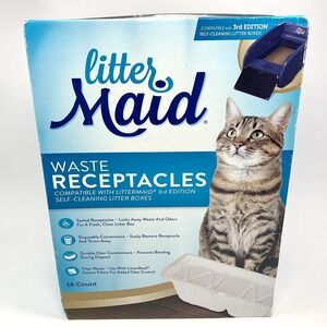 LitterMaid Waste Receptacles 3rd Edition Sealable 18 Count Kitty Cat Litter